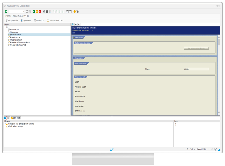 SAP CO60 transaction in SAP GUI