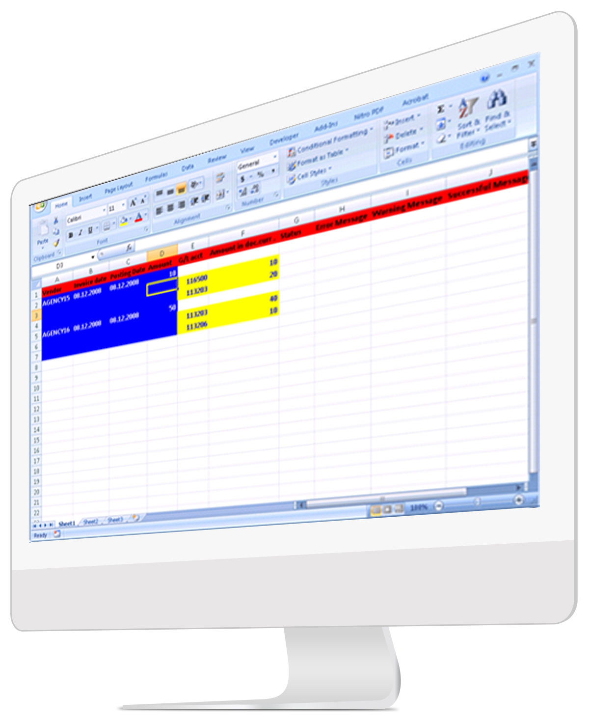 Liquid UI for Excel - SAP Finance