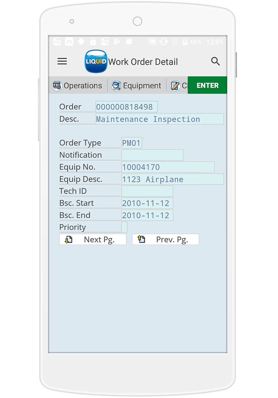 Offline - SAP Work Order Detail