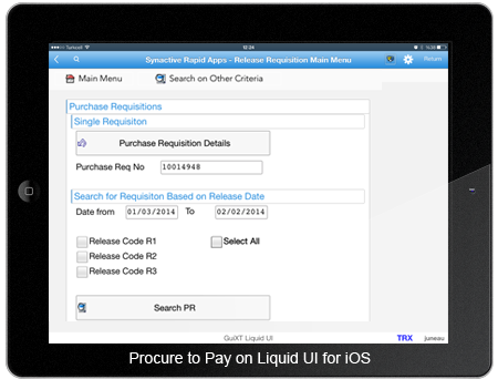 Procure to Pay on Liquid UI for iOS