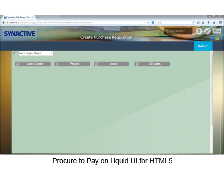 Procure to Pay on Liquid UI for HTML5